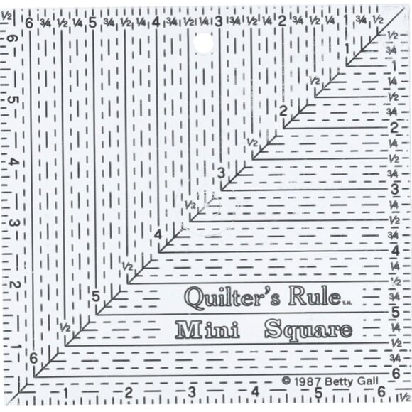 Quilter's Rule - Mini Square 6.5" x 6.5" - Picture 2 of 3